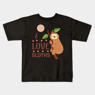 I love Sloths Kids T-Shirt